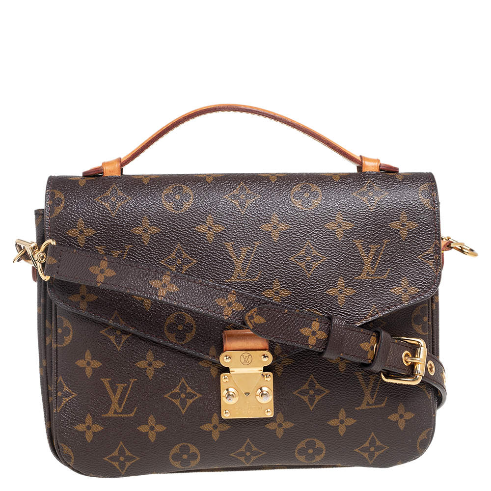 Pre Owned Louis Vuitton Monogram Canvas Pochette Metis Bag
