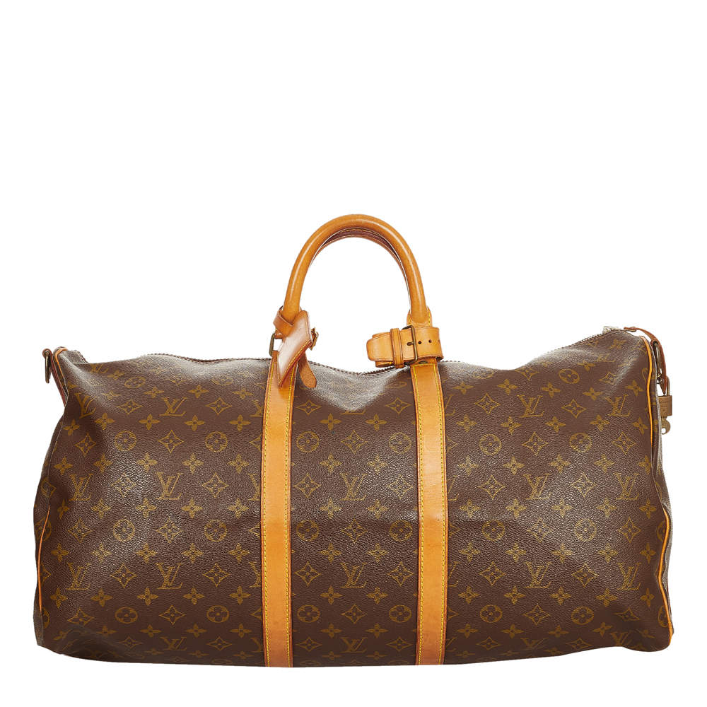 Pre Owned Louis Vuitton Monogram Canvas Keepall 55 Bag