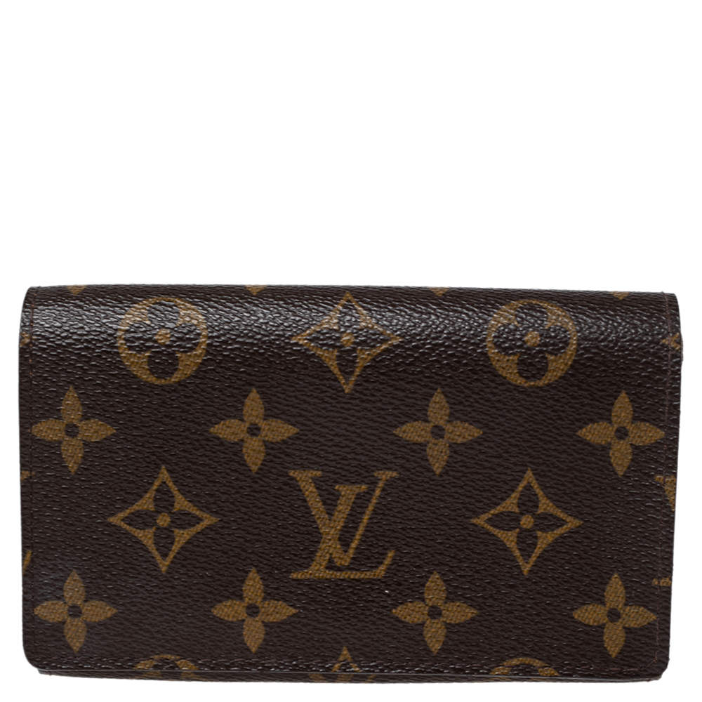 Pre Owned Louis Vuitton Monogram Canvas Flap Wallet