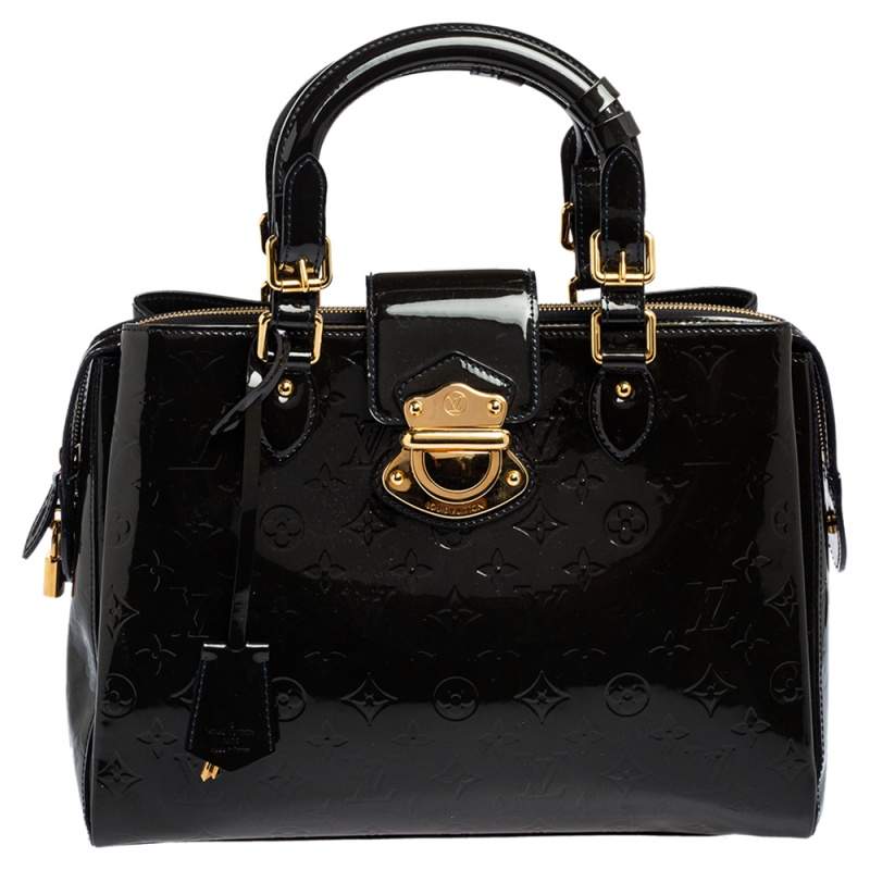 مملوكة مسبقًا Louis Vuitton Blue Nuit Monogram Vernis Melrose Avenue Bag