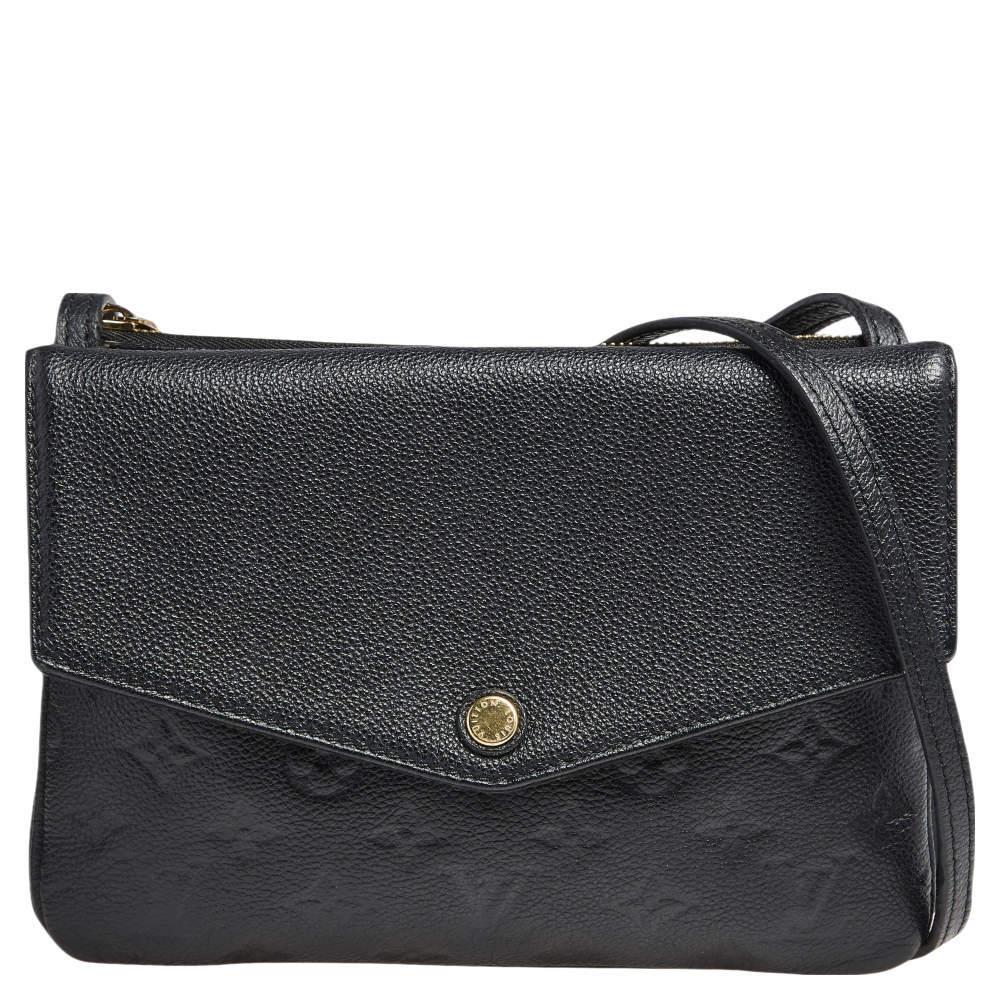 Louis Vuitton Black Monogram Empreinte Leather Twinset Bag