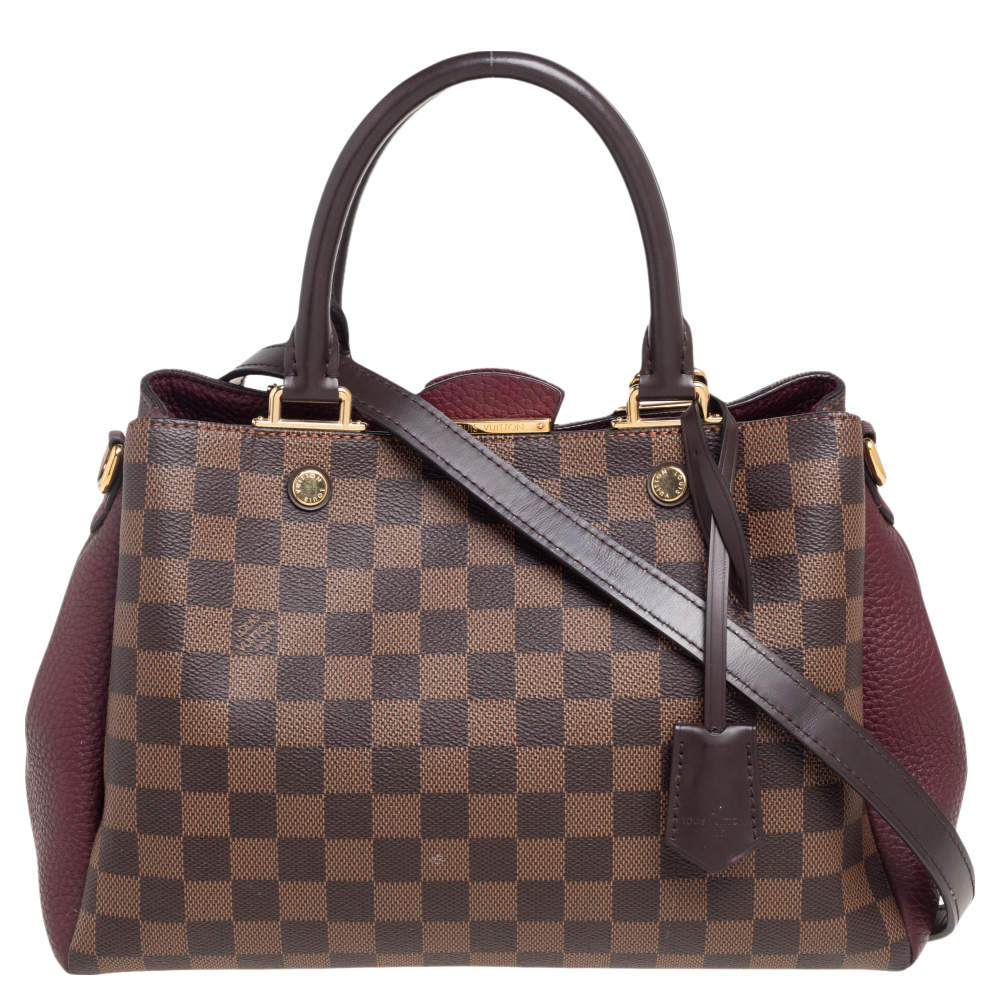 مملوكة مسبقًا Louis Vuitton Bordeaux Damier Ebene Canvas Brittany BB Bag