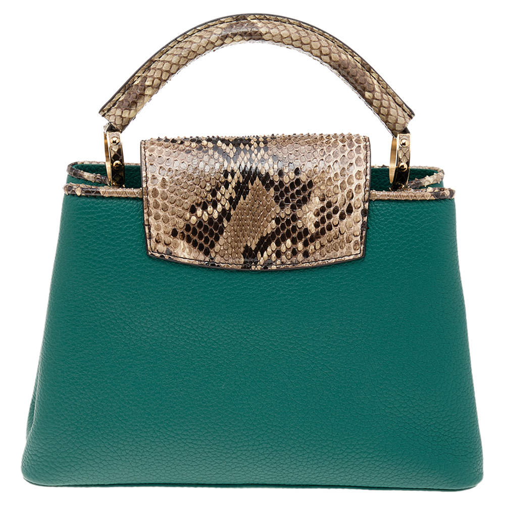 Louis Vuitton Capucines Handbag Python Mini Brown 3485301
