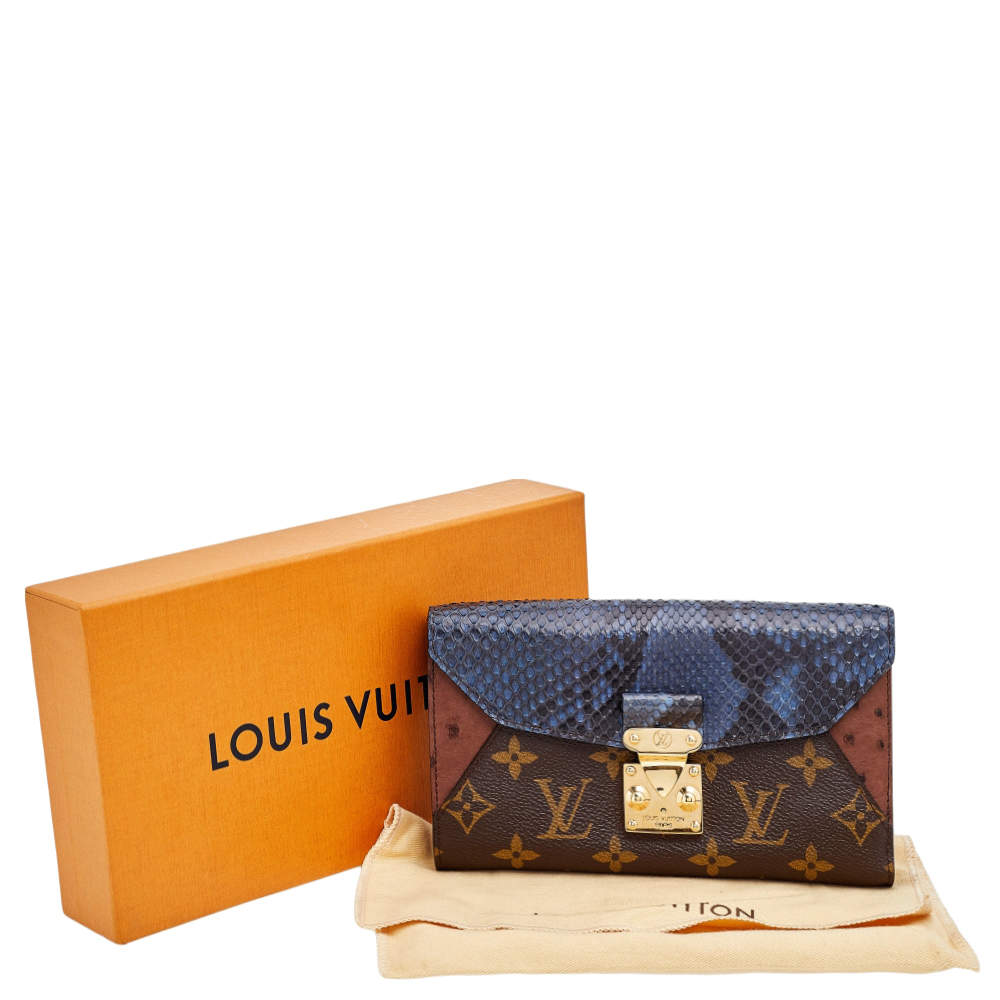 Louis Vuitton Python Monogram Pallas Wallet - Brown Wallets