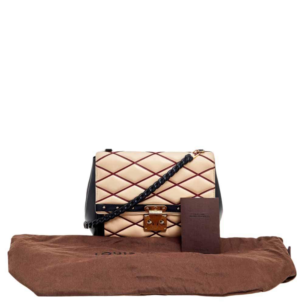 Louis Vuitton Black Lambskin Leather Malletage Pochette Flap Bag