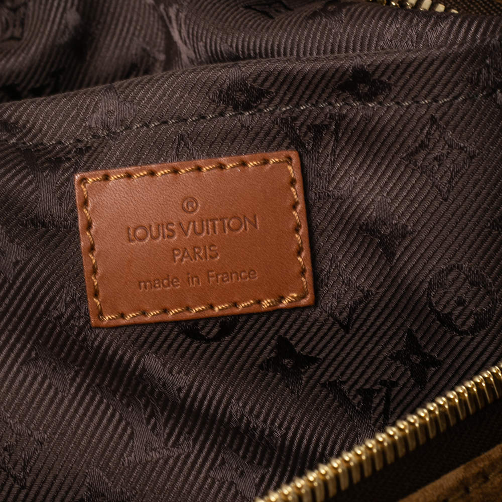 Louis Vuitton n Cacao Brown Suede Mahina Onatah GM Hobo Croissant Leather  ref.689208 - Joli Closet