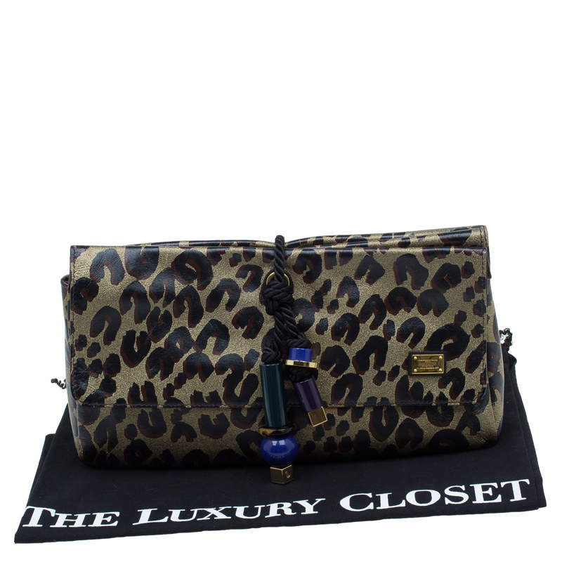 LOUIS VUITTON Leopard Nocturne African Queen Leather Clutch Bag #1 Rise-on