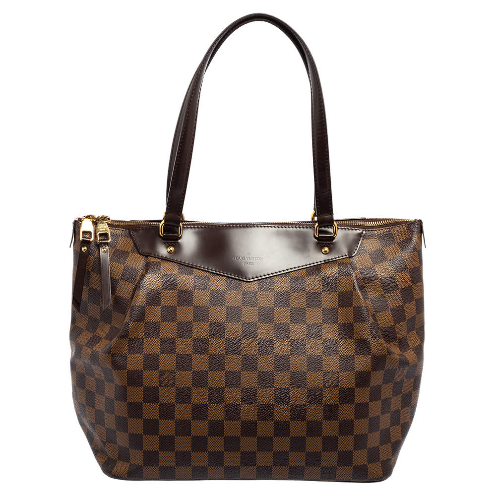 Pre Owned Louis Vuitton Damier Ebene Canvas and Leather Westminister GM Bag