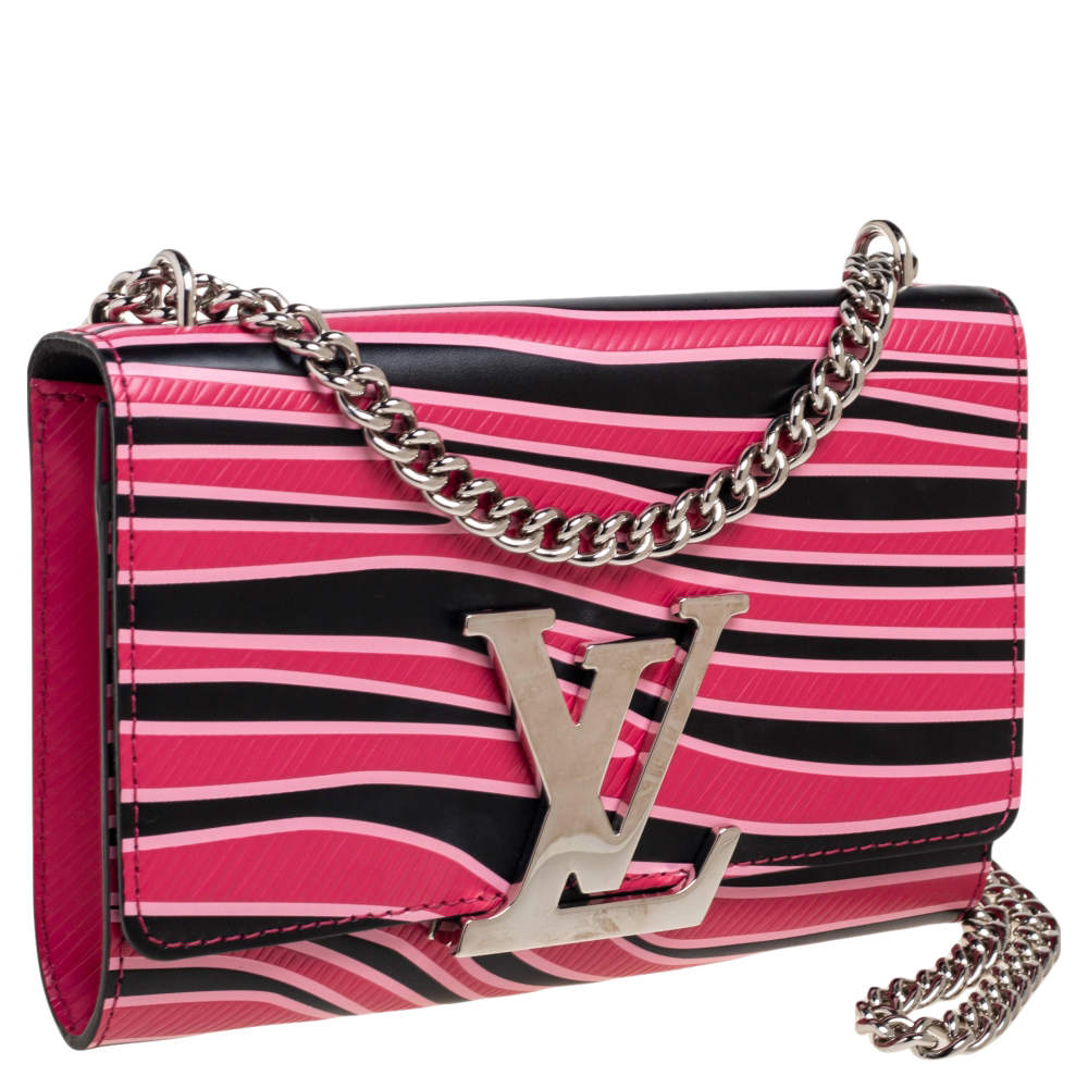 Louis Vuitton Pink/Black Epi Leather Zebra Louise MM Bag - Yoogi's Closet