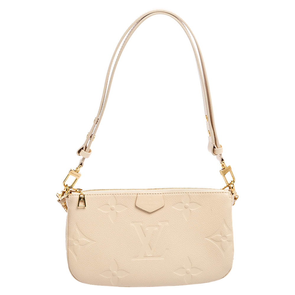 Louis Vuitton Cream Monogram Empreinte Multi-pochette Accessoires White  ref.637183 - Joli Closet