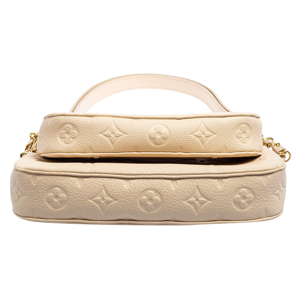 Pochette Félicie Bag - Luxury Monogram Empreinte Leather Beige