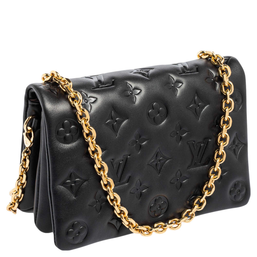 Louis Vuitton Black Monogram Leather Coussin Pochette Bag Louis Vuitton