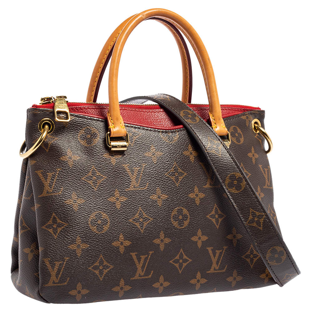 Pallas cloth handbag Louis Vuitton Brown in Cloth - 34133436