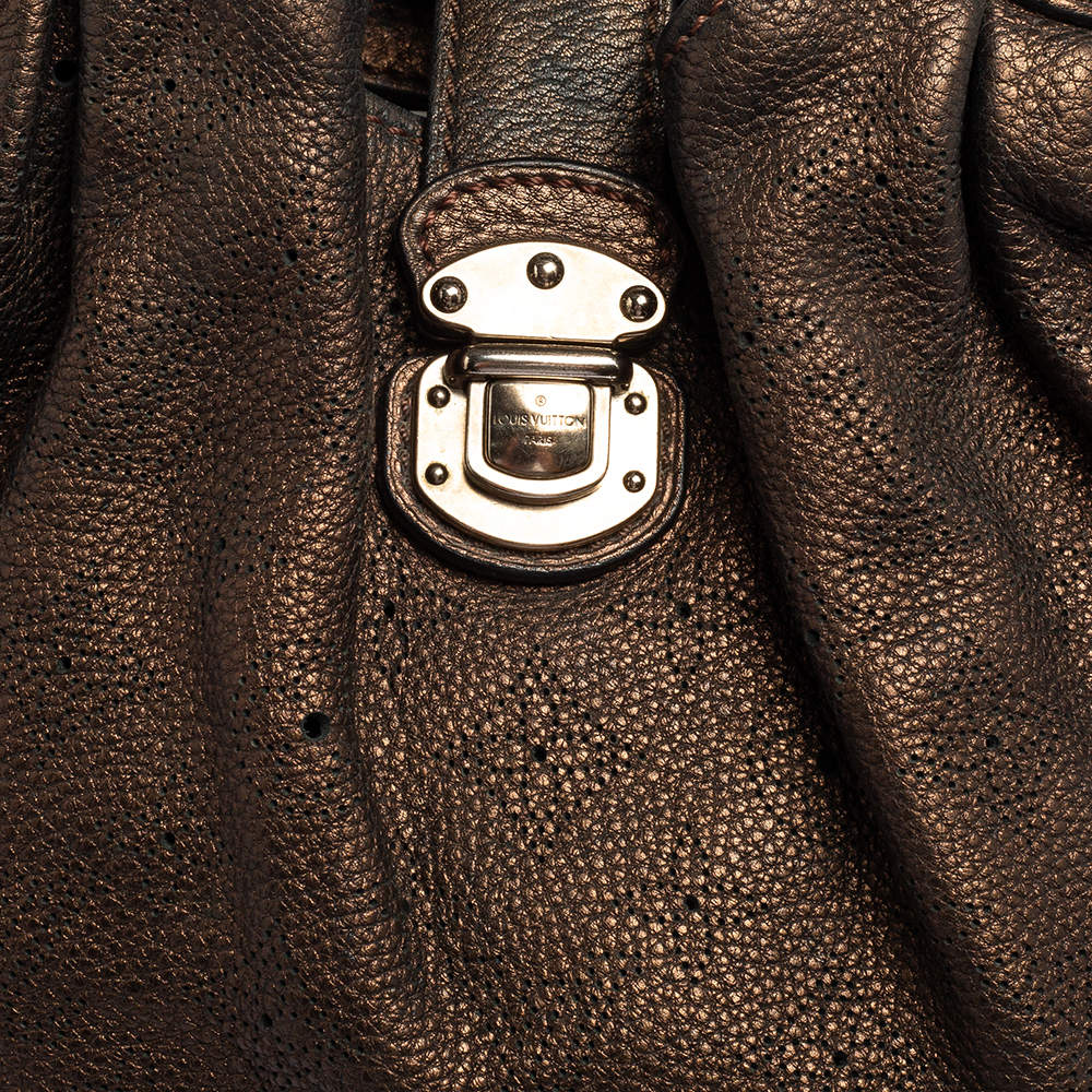 LOUIS VUITTON MONOGRAM MAHINA L Bronze Leather Shoulder Bag Tote Bag #5  Rise-on