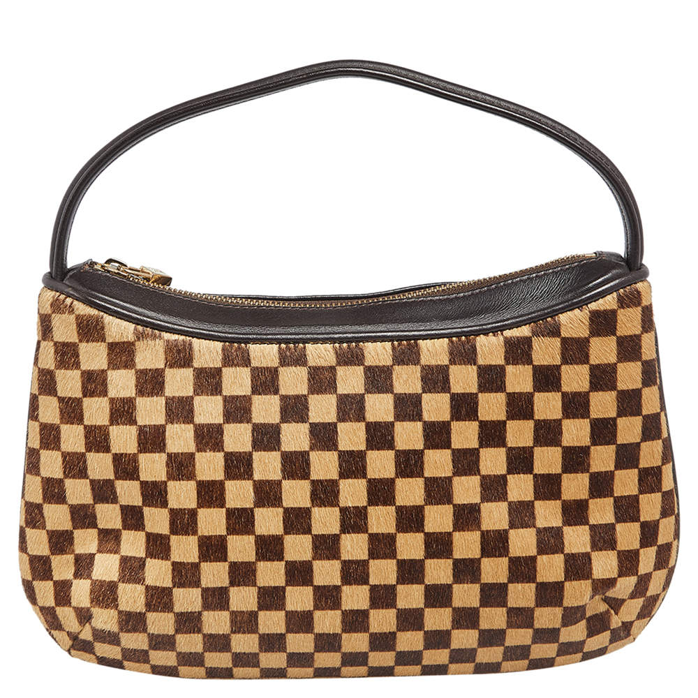 Pre Owned Louis Vuitton Damier Calf Hair Sauvage Tigre Bag