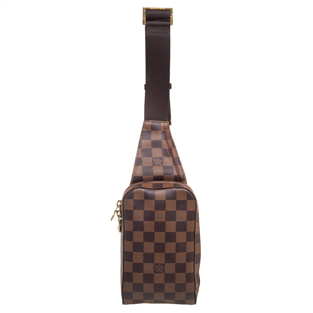 Pre Owned Louis Vuitton Damier Ebene Canvas Geronimos Belt Bag