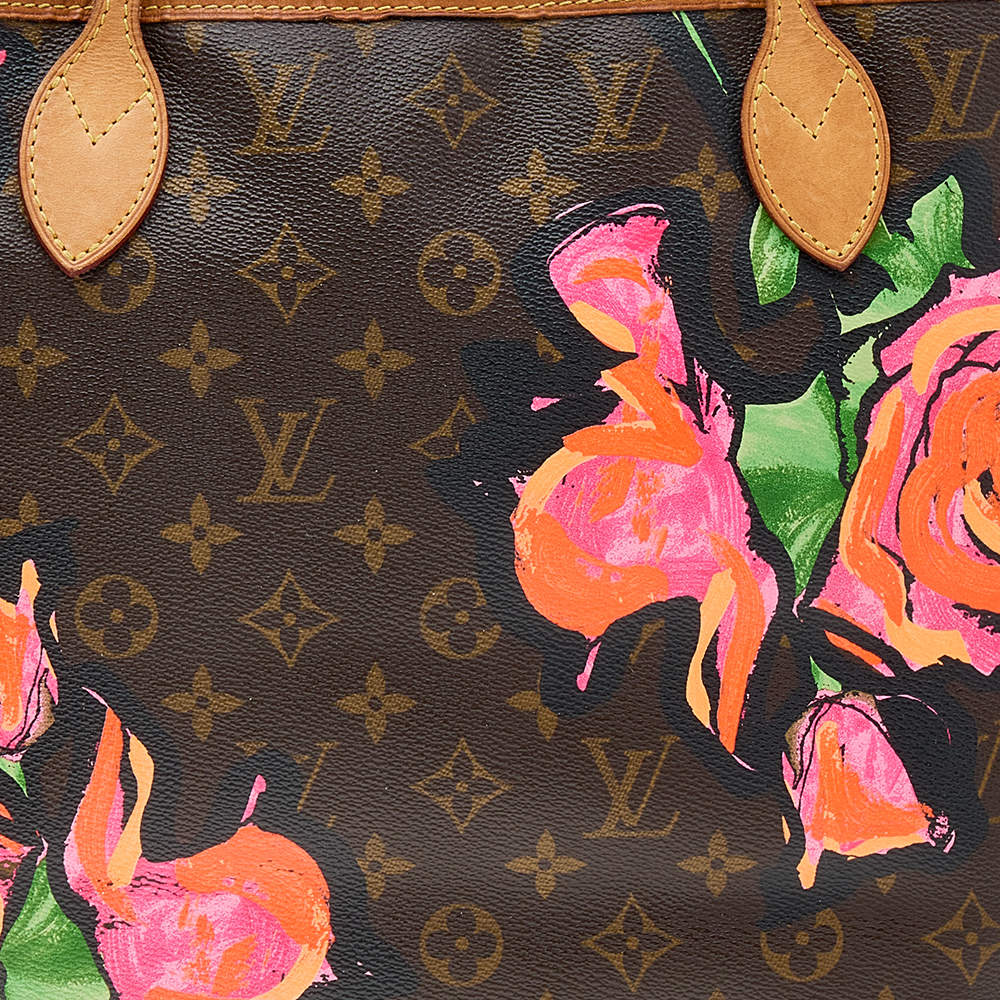 Stephen Sprouse x Louis Vuitton Monogram Canvas Roses Neverfull MM  QJB0BJ3Q0A330
