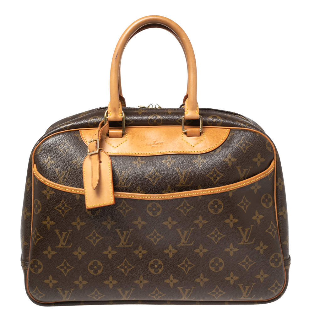 Pre Owned Louis Vuitton Brown Monogram Canvas Deauville Bag