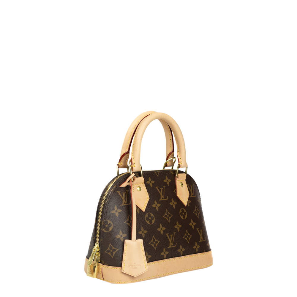 Louis Vuitton Monogram Alma BB Handbag in brown canvas – Fancy Lux