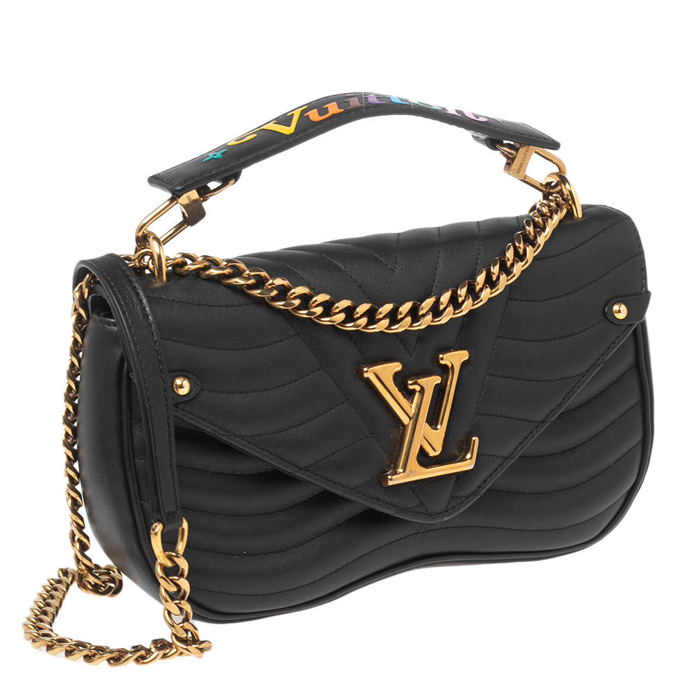 New wave leather handbag Louis Vuitton Black in Leather - 33034875