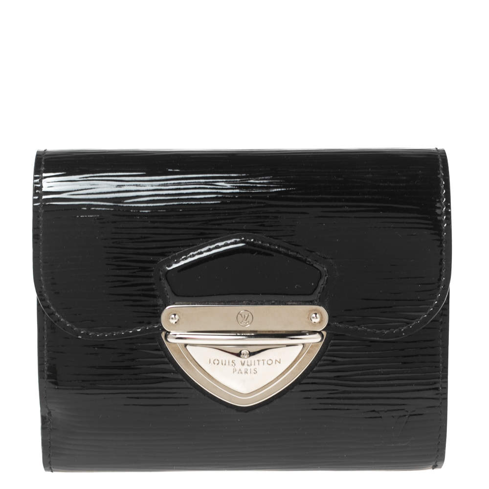 Pre Owned Louis Vuitton Black Electric Epi Leather Joey Wallet