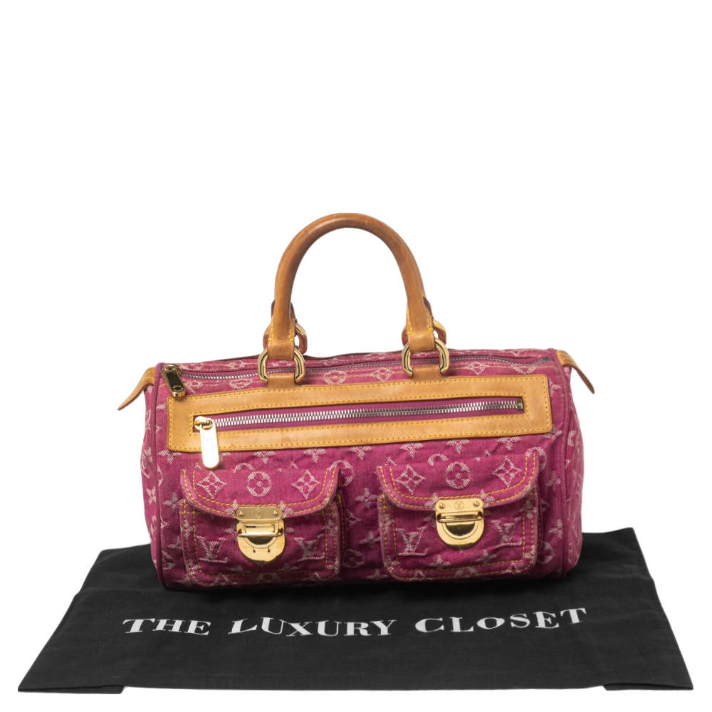 Louis Vuitton Fuchsia Denim Monogram Denim Neo Speedy Bag