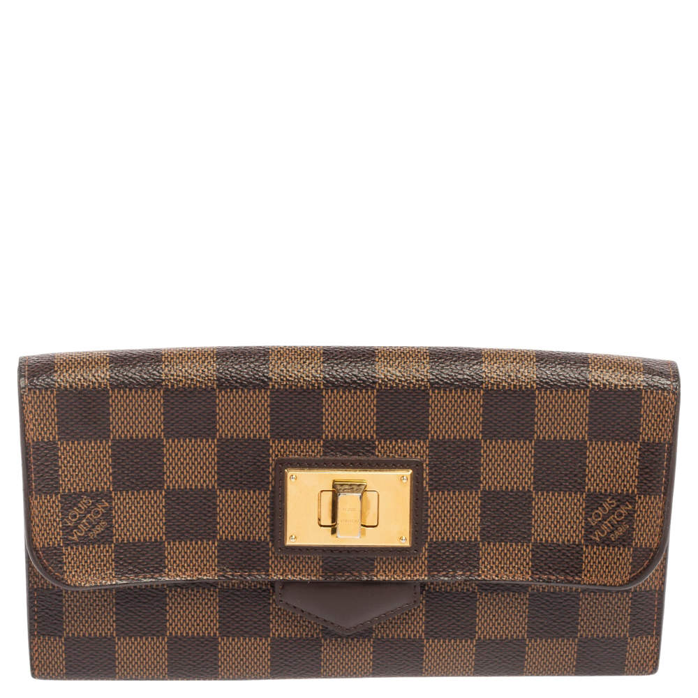 Pre Owned محفظة لوي فيتون روزبري كانفاس دامييه إيبين