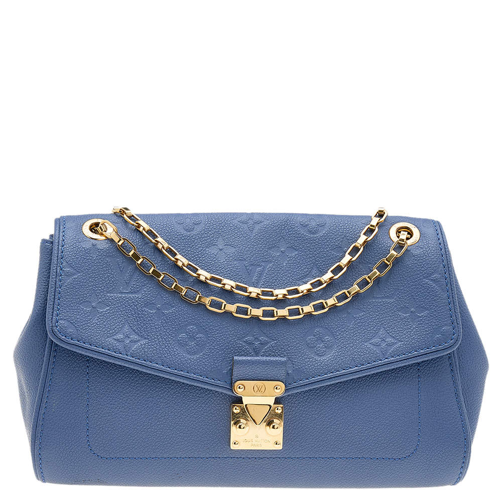 مملوكة مسبقًا Louis Vuitton Denim Monogram Empreinte Leather Saint-Germain PM Bag