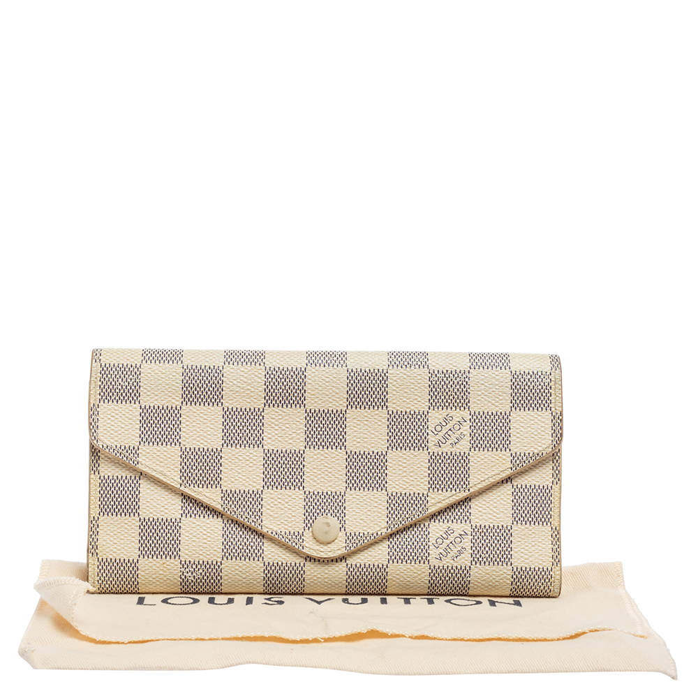 LOUIS VUITTON Josephine Damier Azur Wallet White