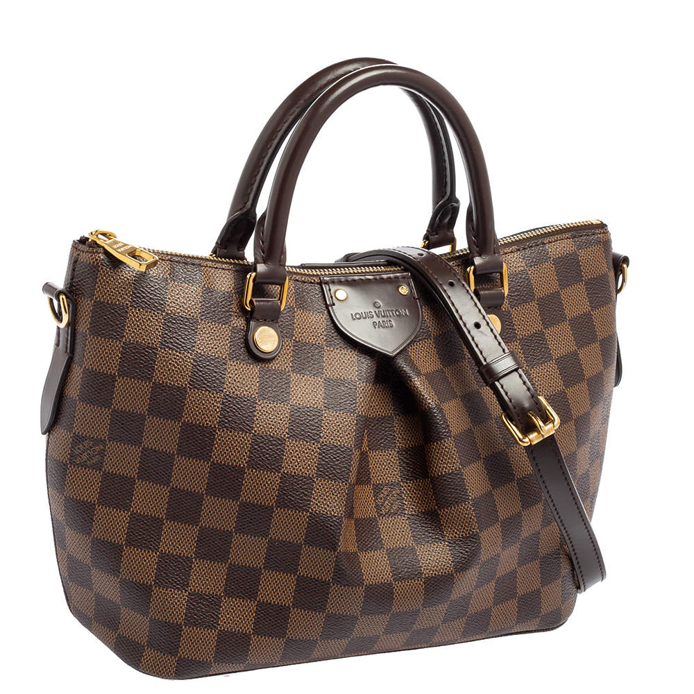 LOUIS VUITTON Siena PM Damier Ebene Shoulder Bag Brown