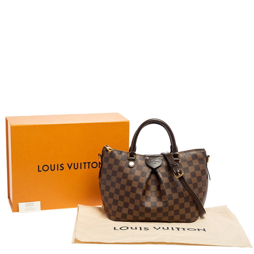 Louis Vuitton Siena PM Damier Ebene Shoulder Bag Brown