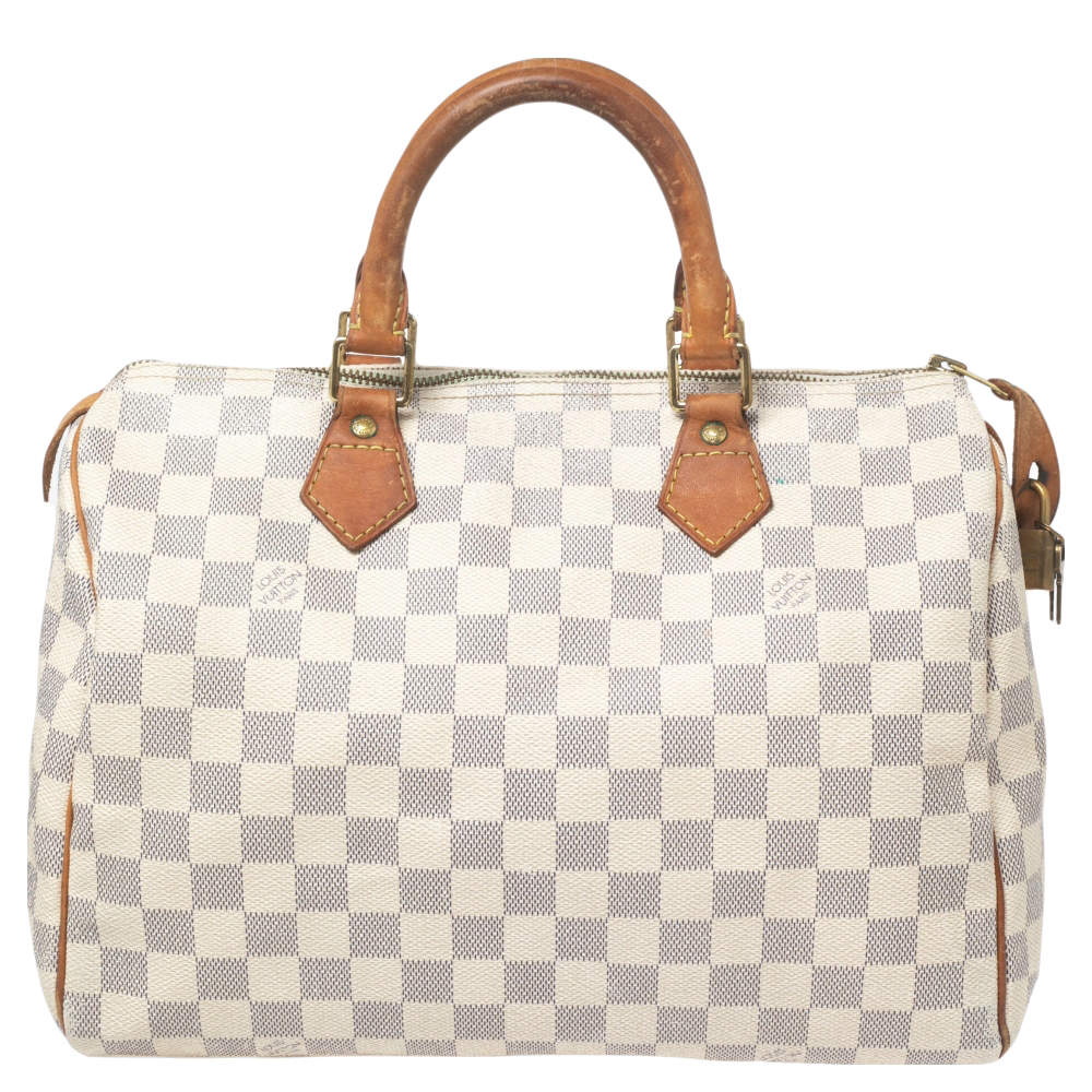 مملوكة مسبقًا Louis Vuitton Damier Azur Canvas Speedy 30 Bag
