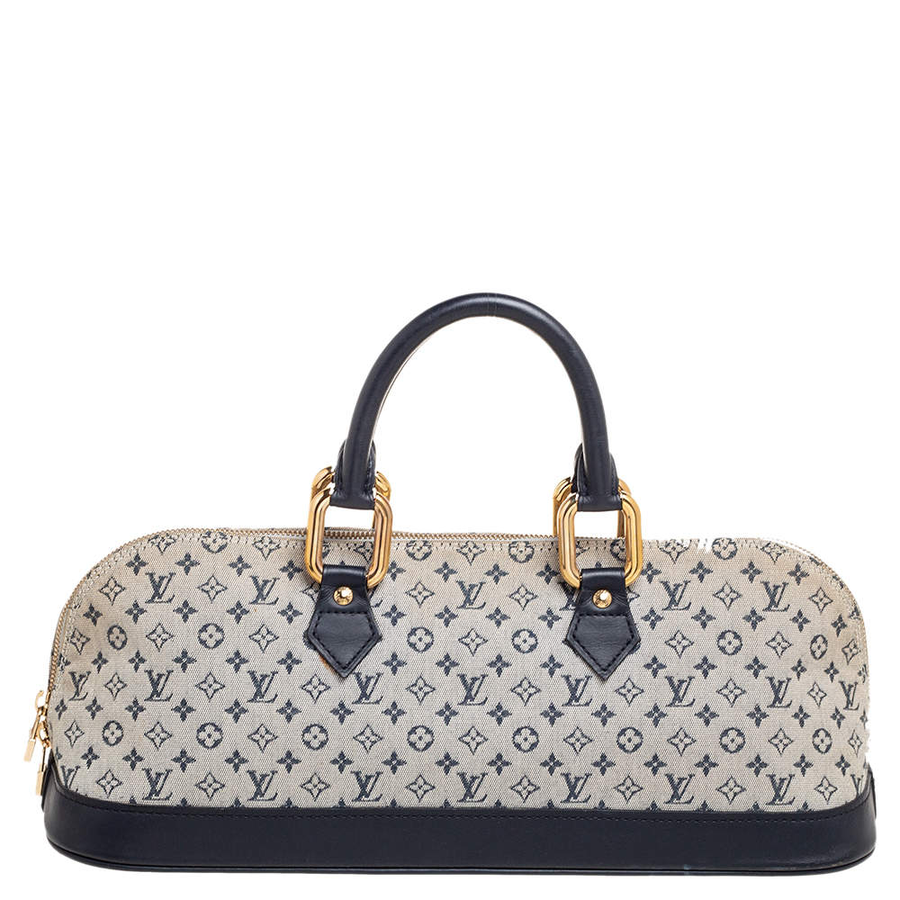 Louis Vuitton Blue Monogram Mini Canvas Lin Horizontal Alma Bag Louis ...