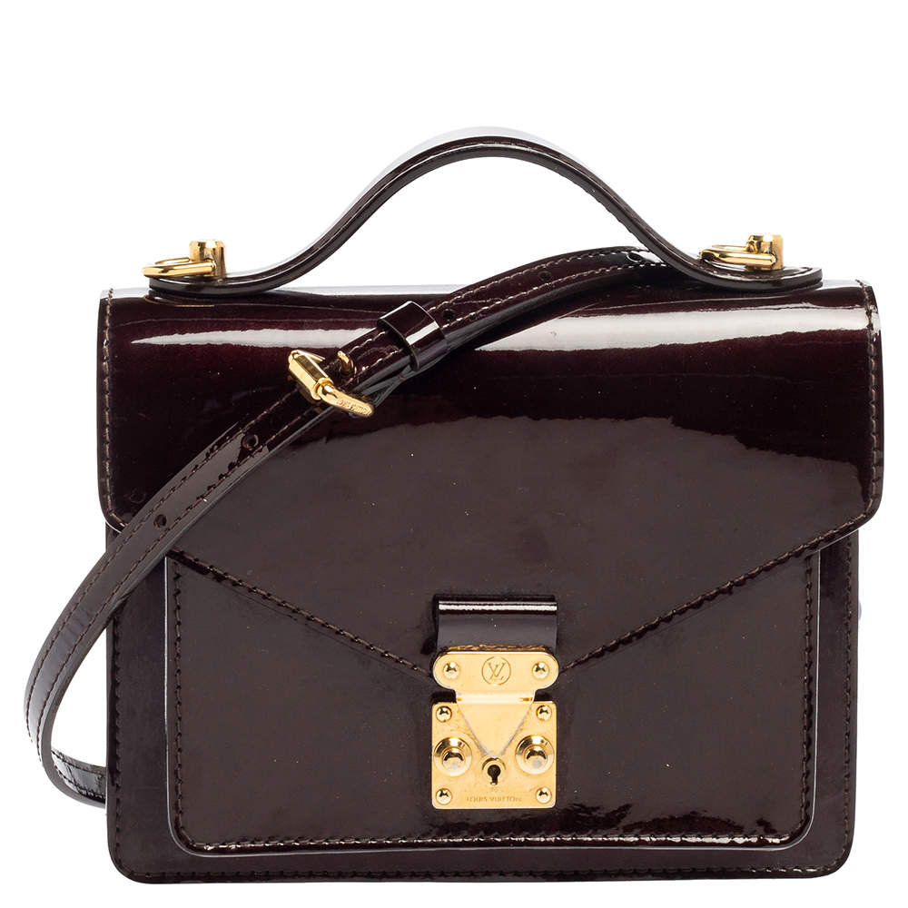 مملوكة مسبقًا حقيبة لوي فيتون مونسو بي بي فيرنيه حمراء داكنة