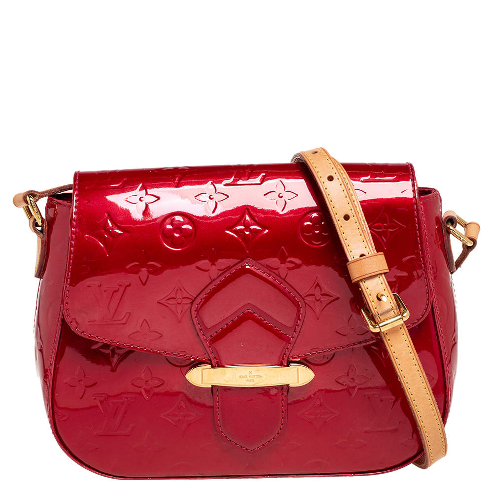 Pre Owned Louis Vuitton Pomme D’amour Monogram Vernis Leather Bellflower GM Bag