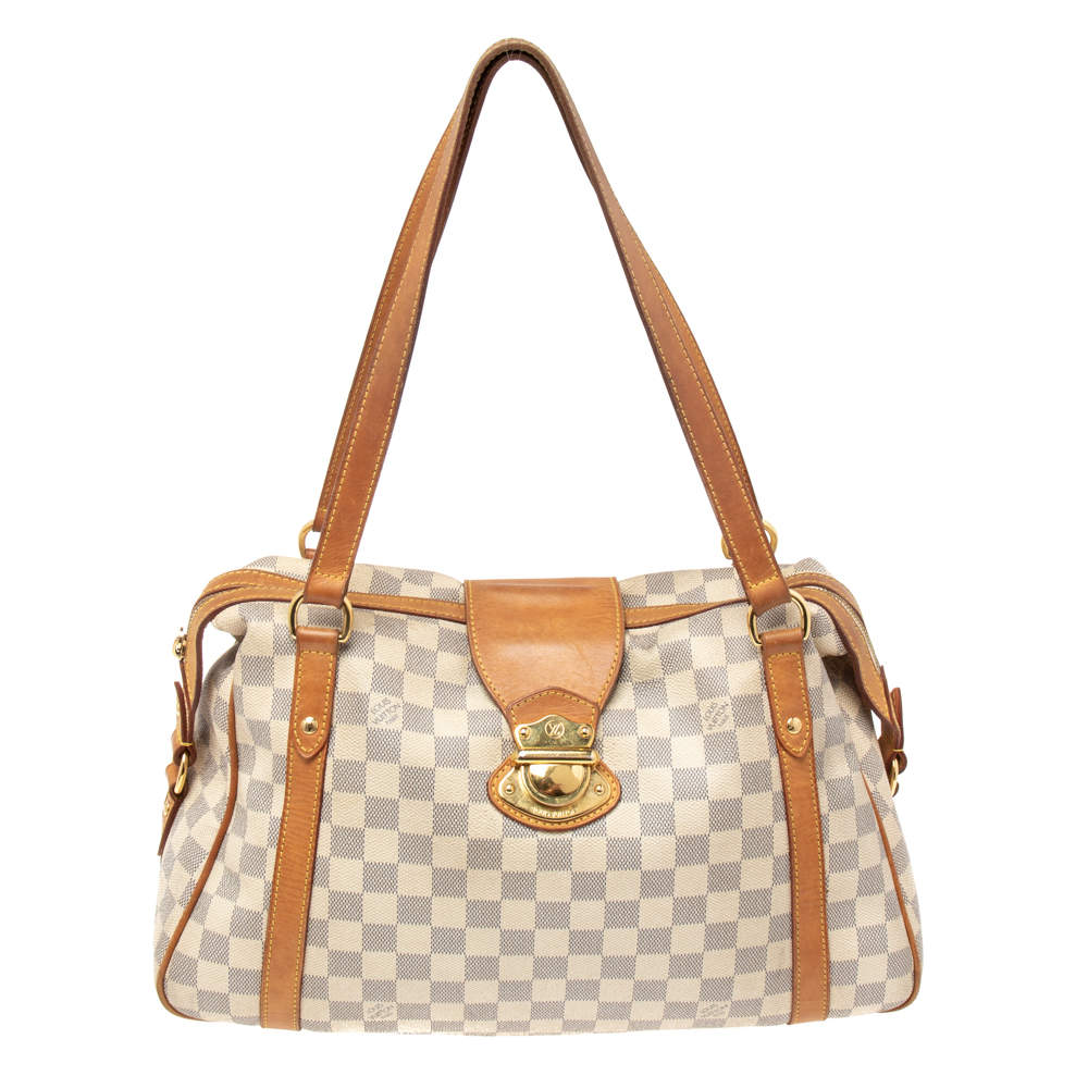 Pre Owned حقيبة لوي فيتون ستريسا كانفاس أزور داميه متوسطة