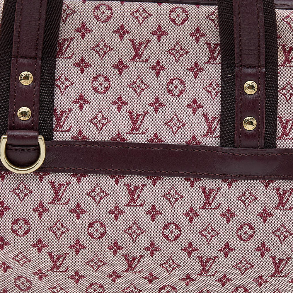 Louis Vuitton Josephine Monogram Mini Lin Gm 868689 Burgundy Canvas Satchel, Louis Vuitton