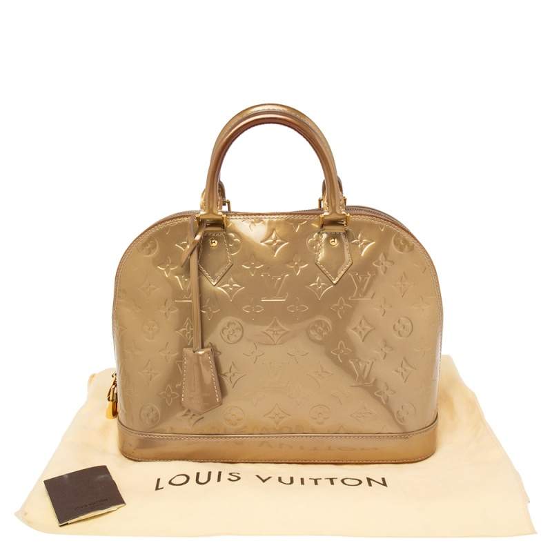 Louis Vuitton Vert Olive Monogram Vernis Alma PM Bag - Yoogi's Closet