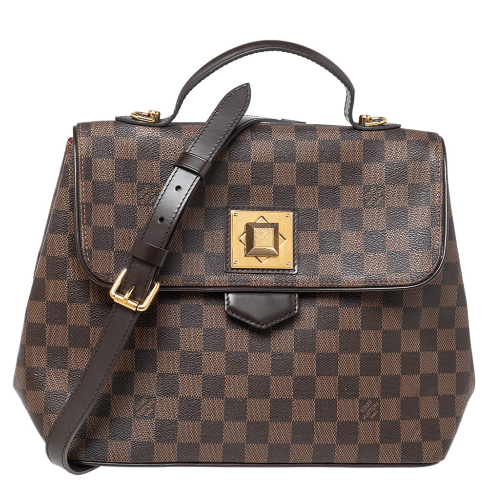 Pre Owned Louis Vuitton Damier Ebene Canvas Bergamo MM Bag