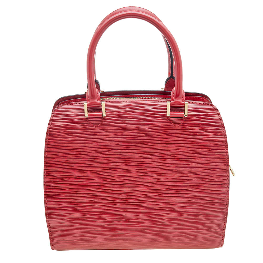 حقيبة لوي فيتون فينتدج بون نوف جلد إيبي حمراء PM
