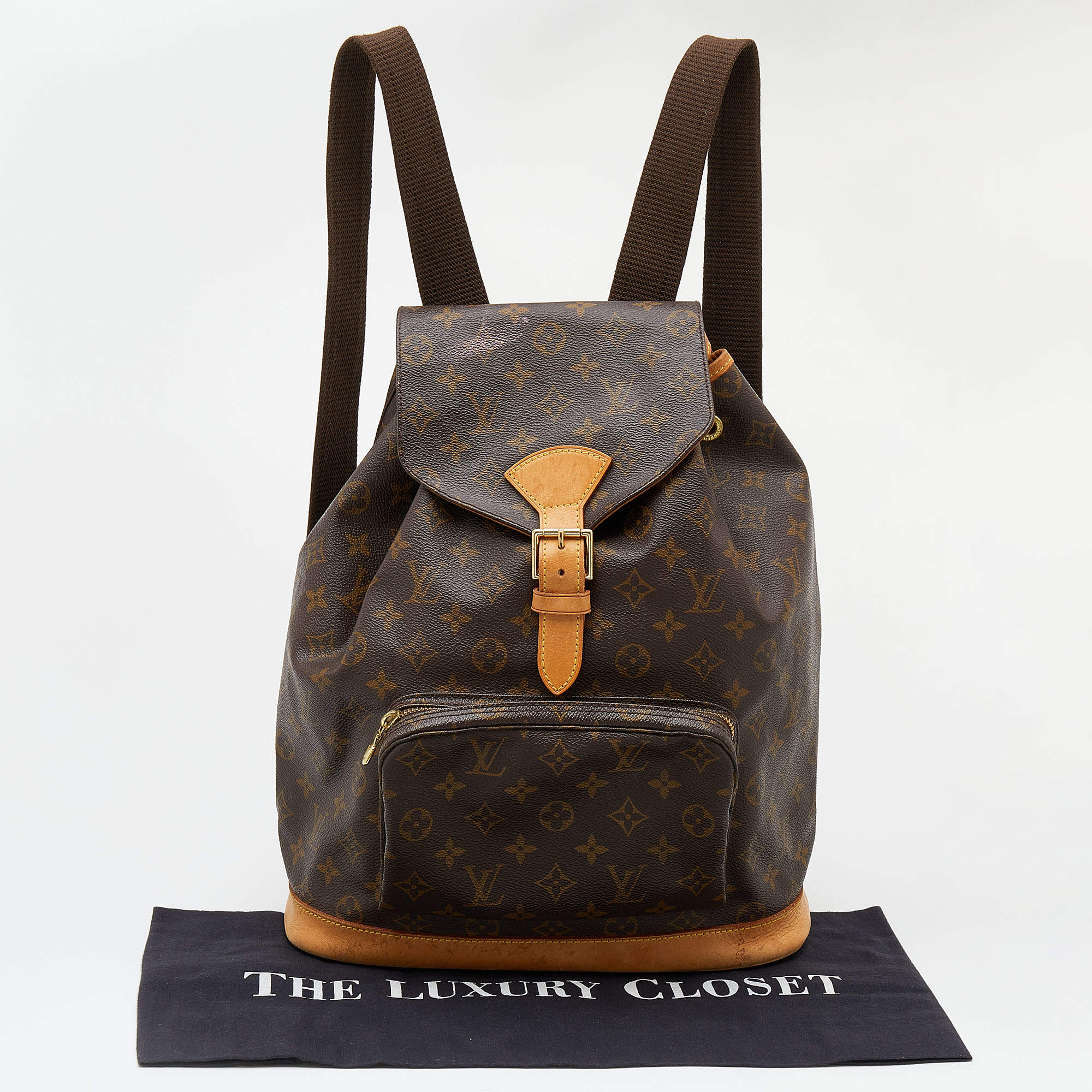 Louis Vuitton Monogram Coated Canvas Montsouris GM Backpack Bag