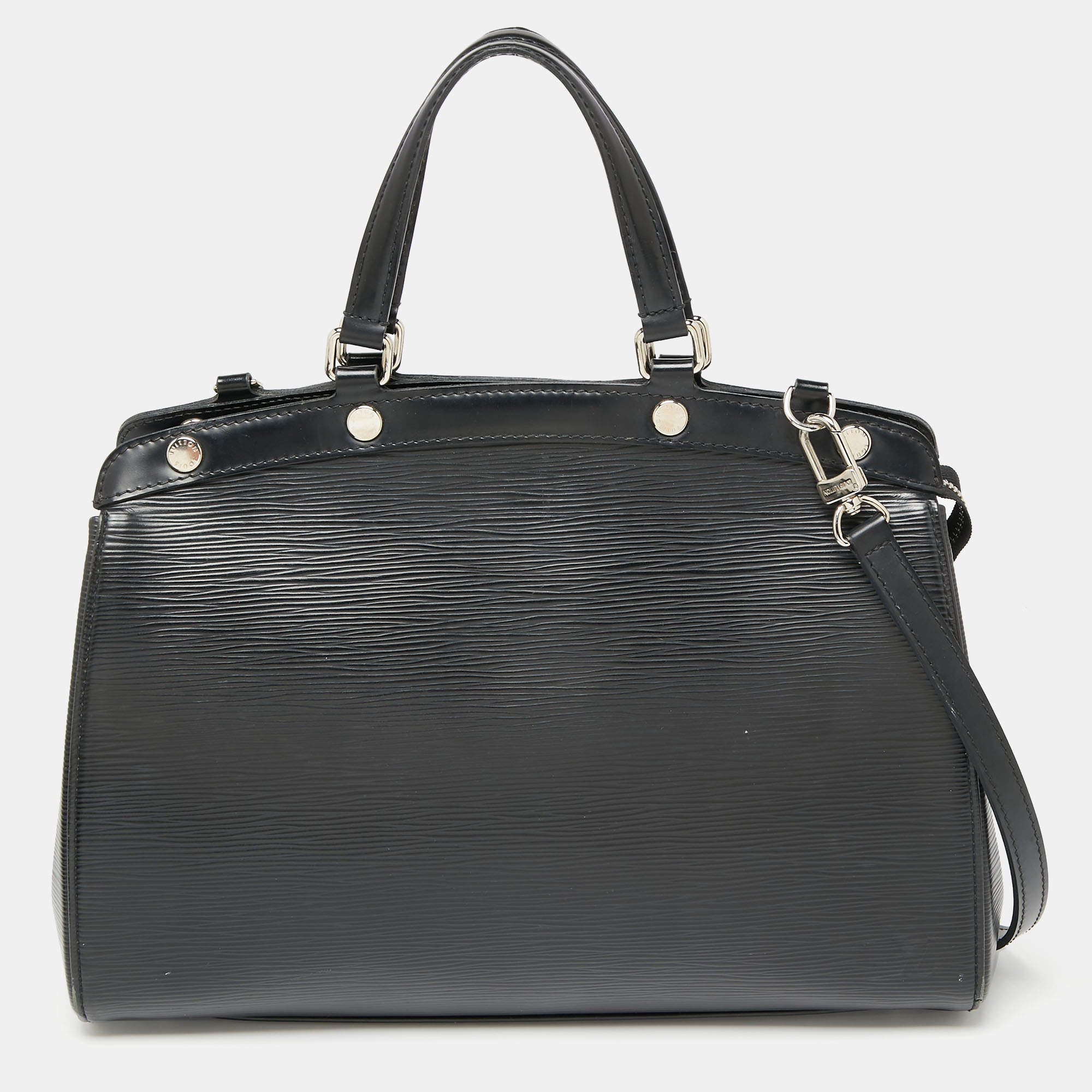 مملوكة مسبقًا حقيبة لوي فيتون بريا جلد إيبي أسود MM