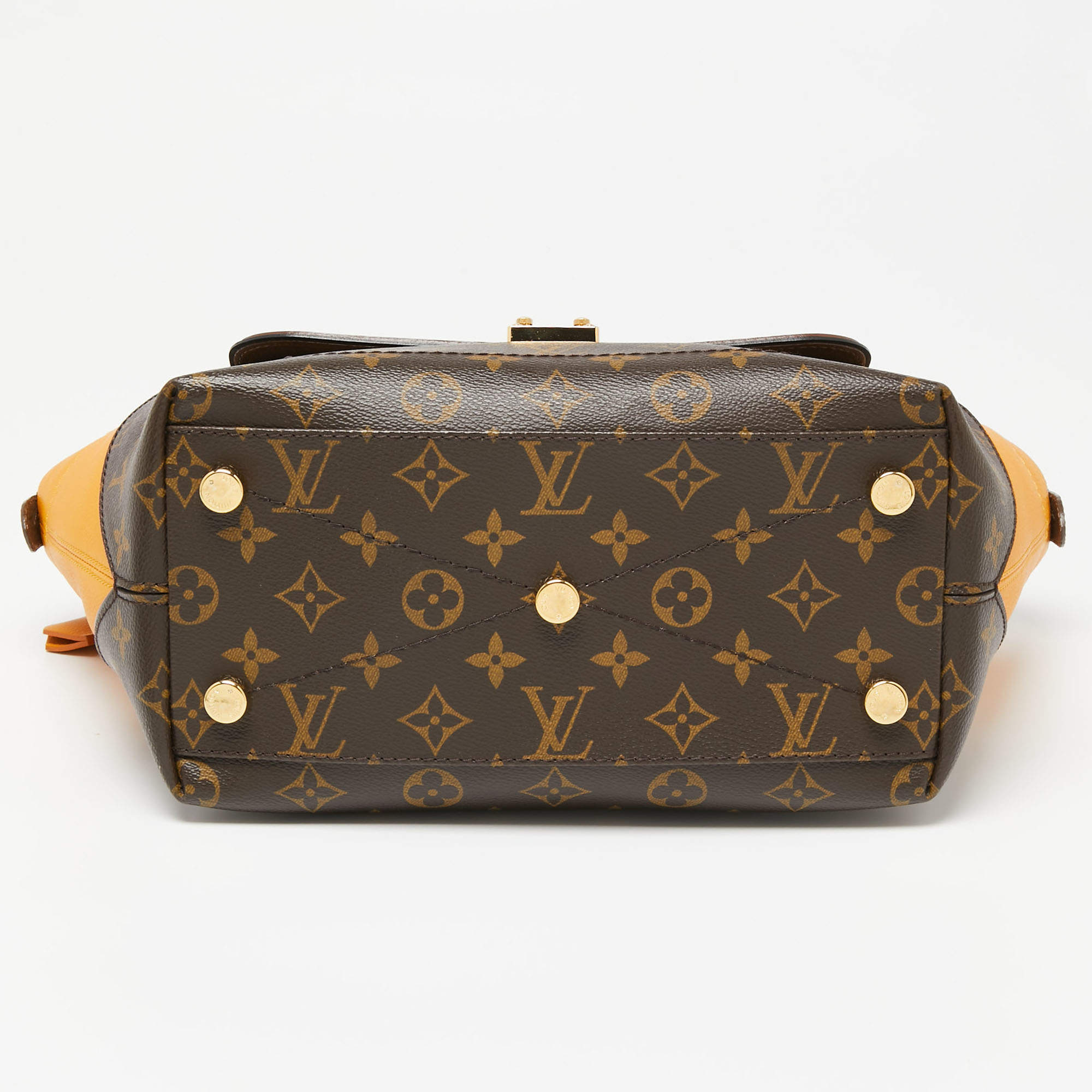 Louis Vuitton Majestueux Monogram Canvas Exotic Tote Bag Brown