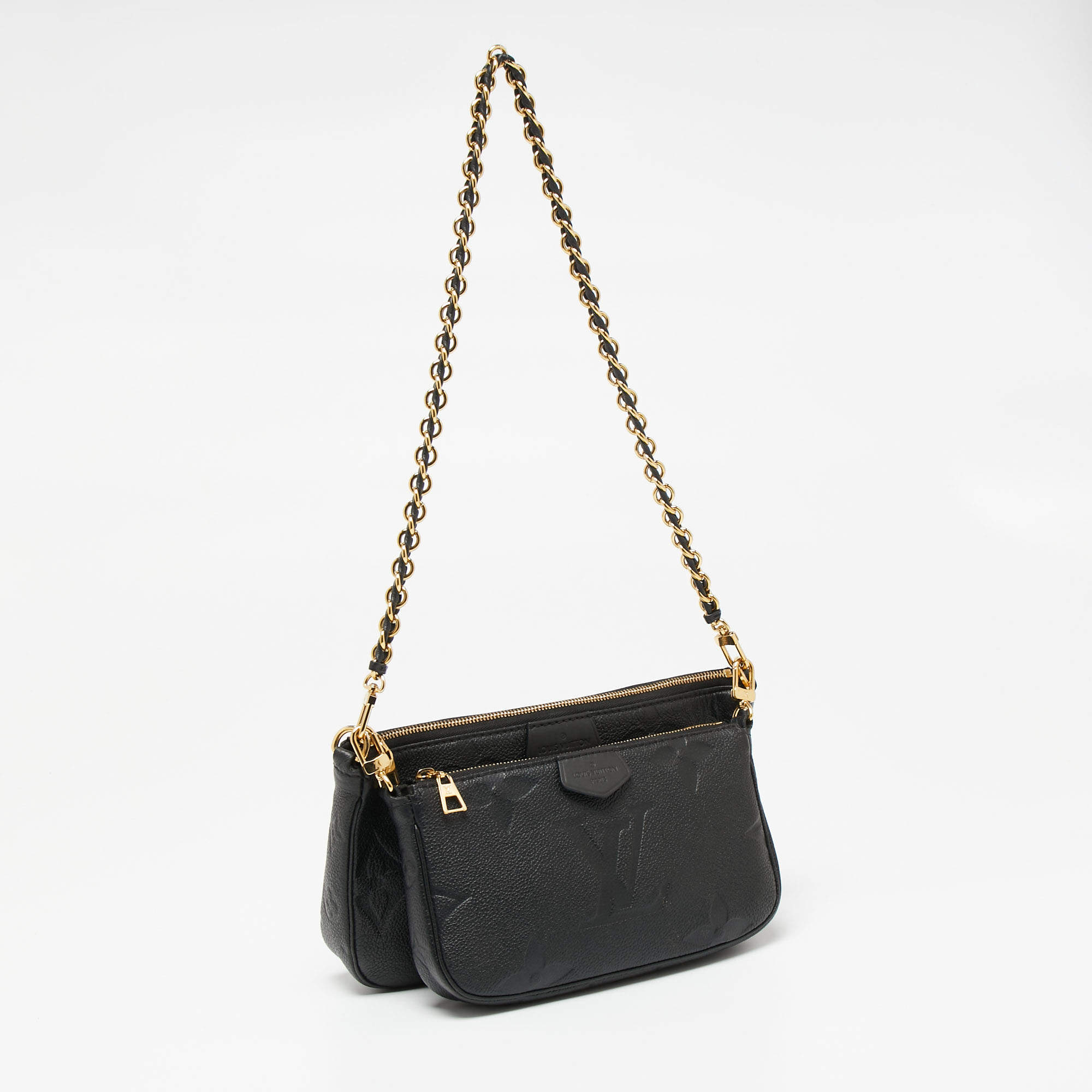 Multi Pochette Accessories Monogram Empreinte Leather Black Bag in