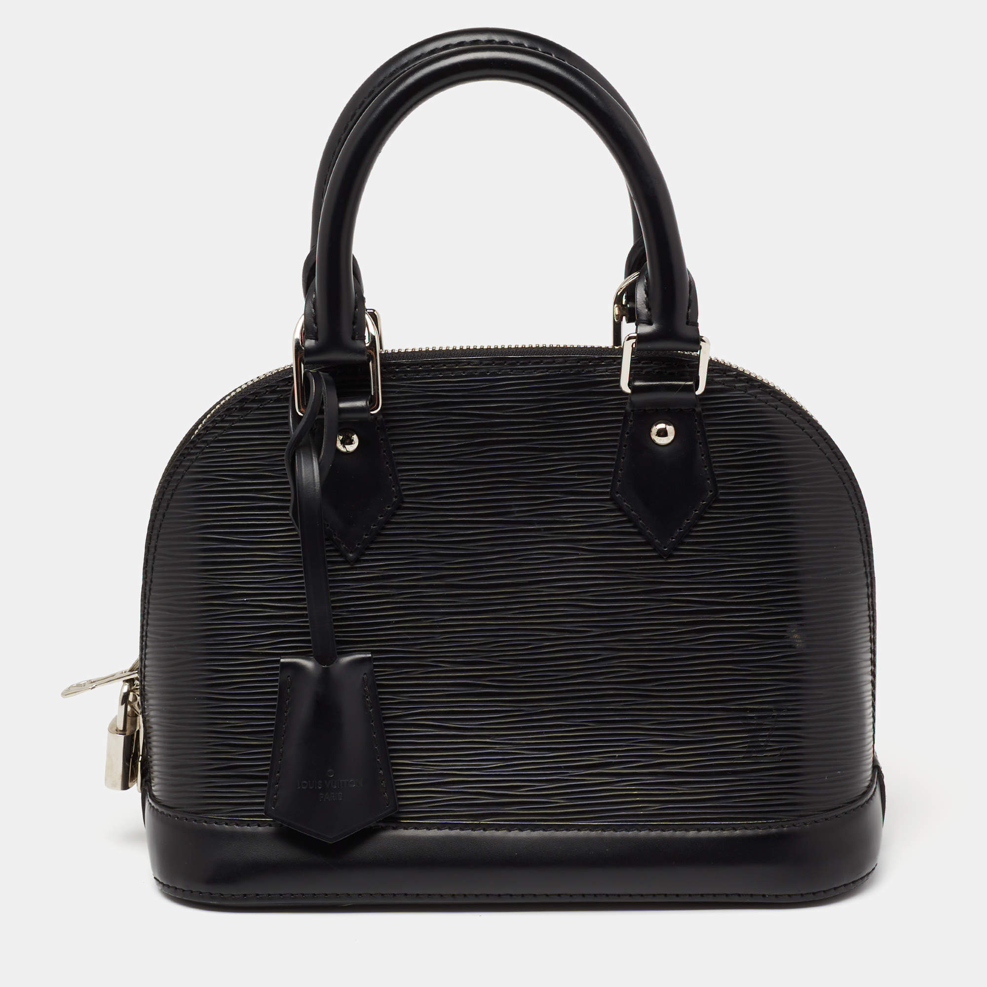 Louis+Vuitton+Alma+Shoulder+Bag+Black+Leather for sale online