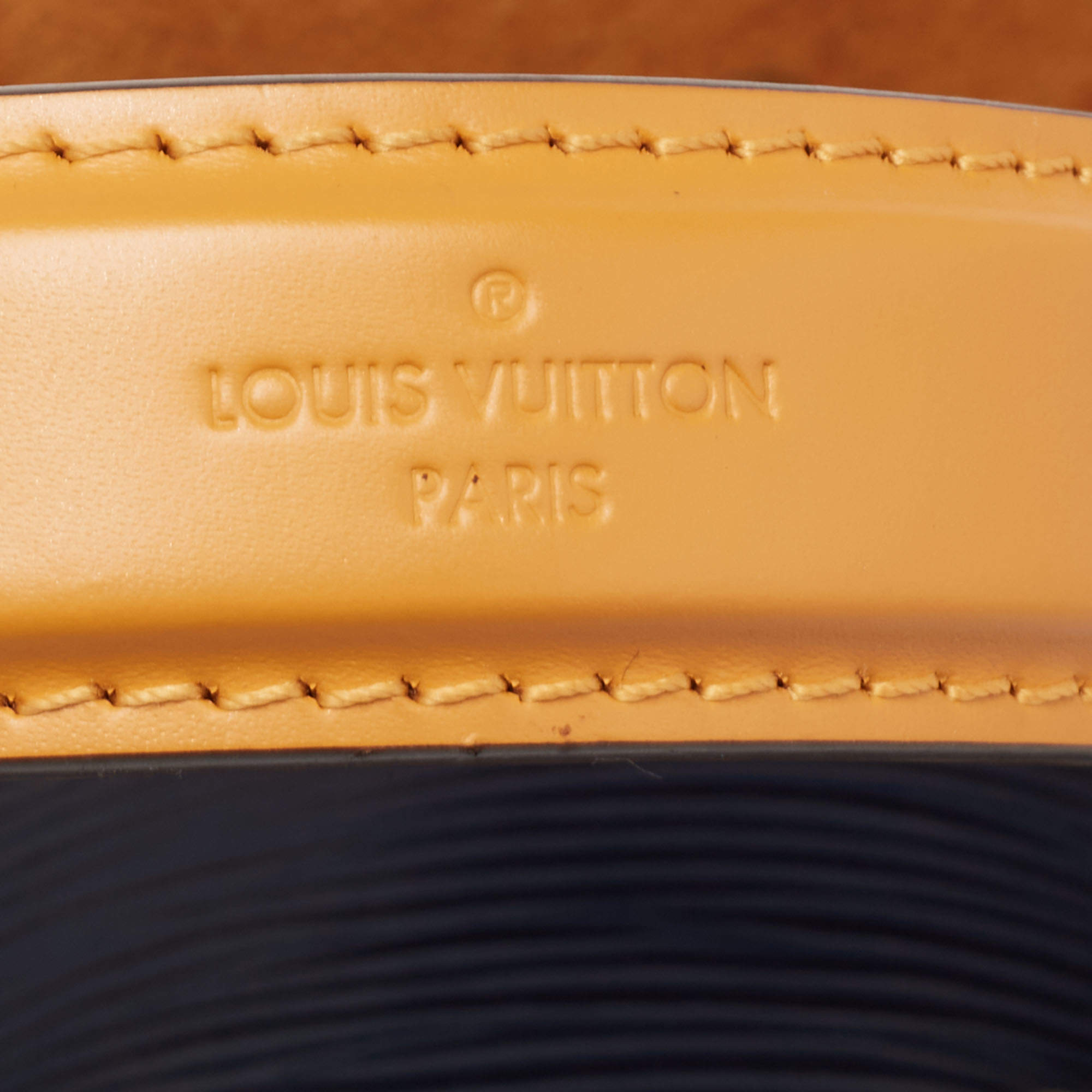 Louis Vuitton // 2021 Indigo Safran Epi Leather NéoNoé BB Bucket