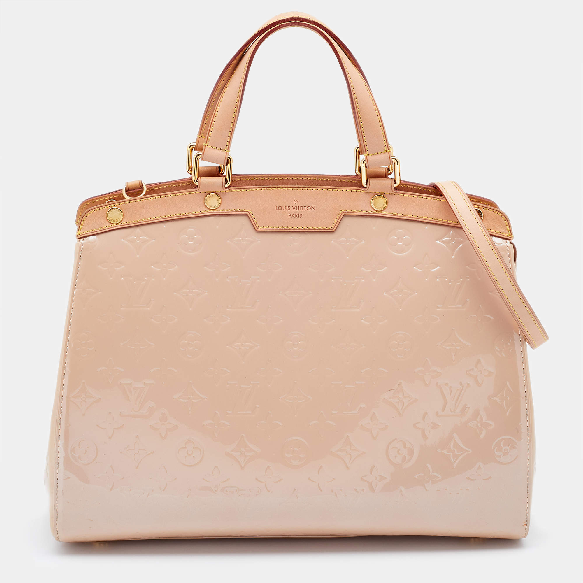 مملوكة مسبقًا Louis Vuitton Rose Florentine Monogram Vernis Brea GM Bag