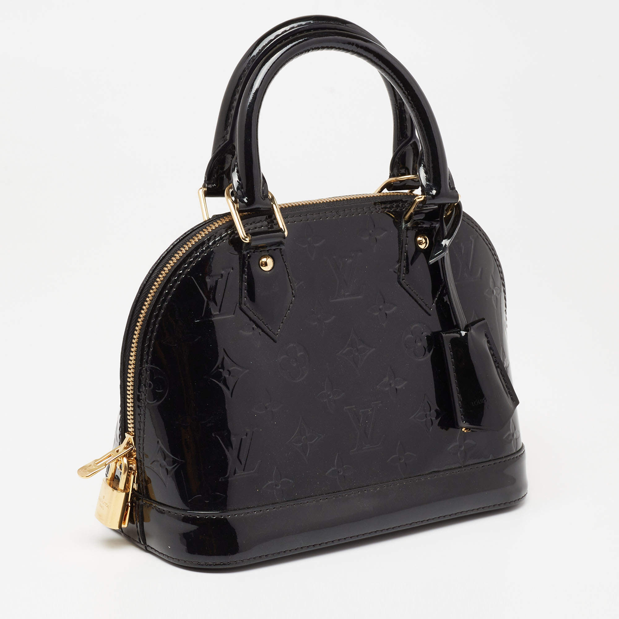 Louis Vuitton Alma Handbag Monogram Vernis with Monogram Canvas and Epi  Leather BB - ShopStyle Shoulder Bags