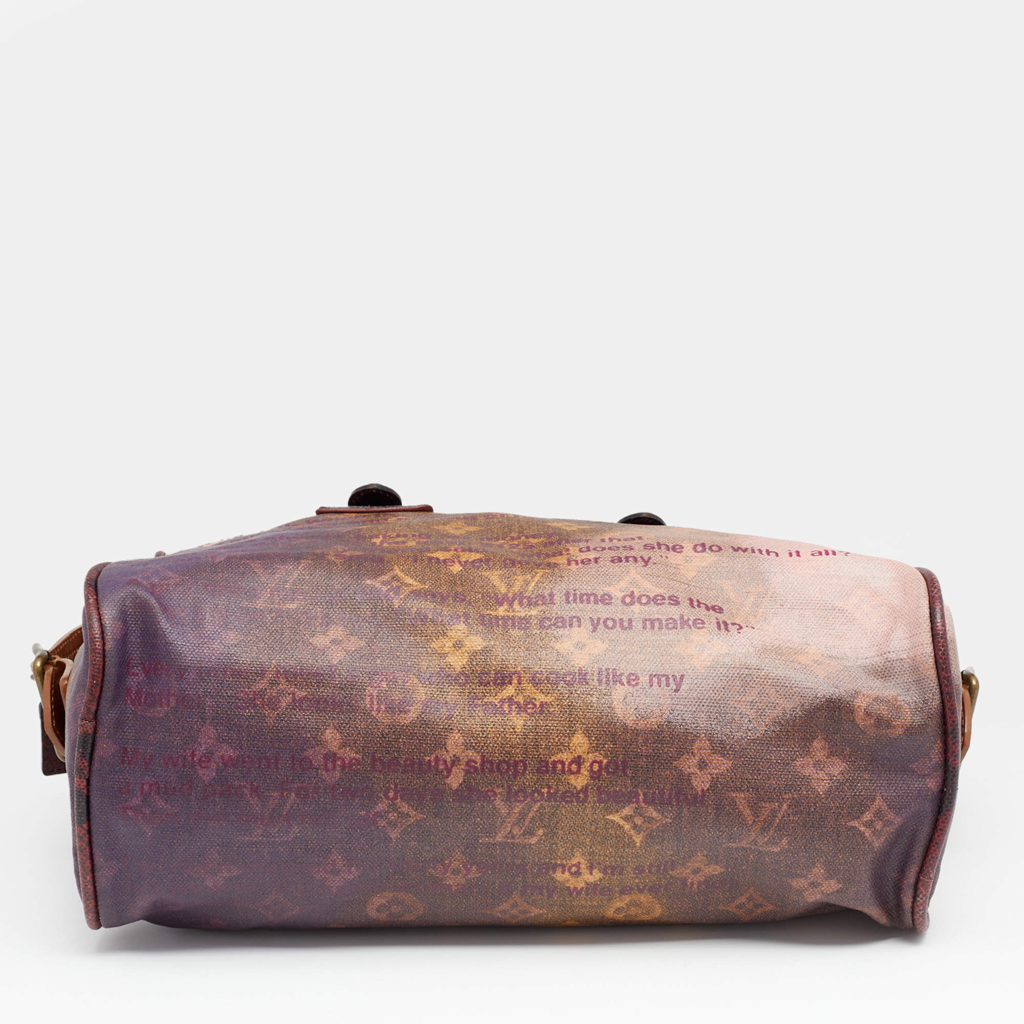 Louis Vuitton Monogram Canvas Karung Trim Richard Prince Graduate Jokes Bag