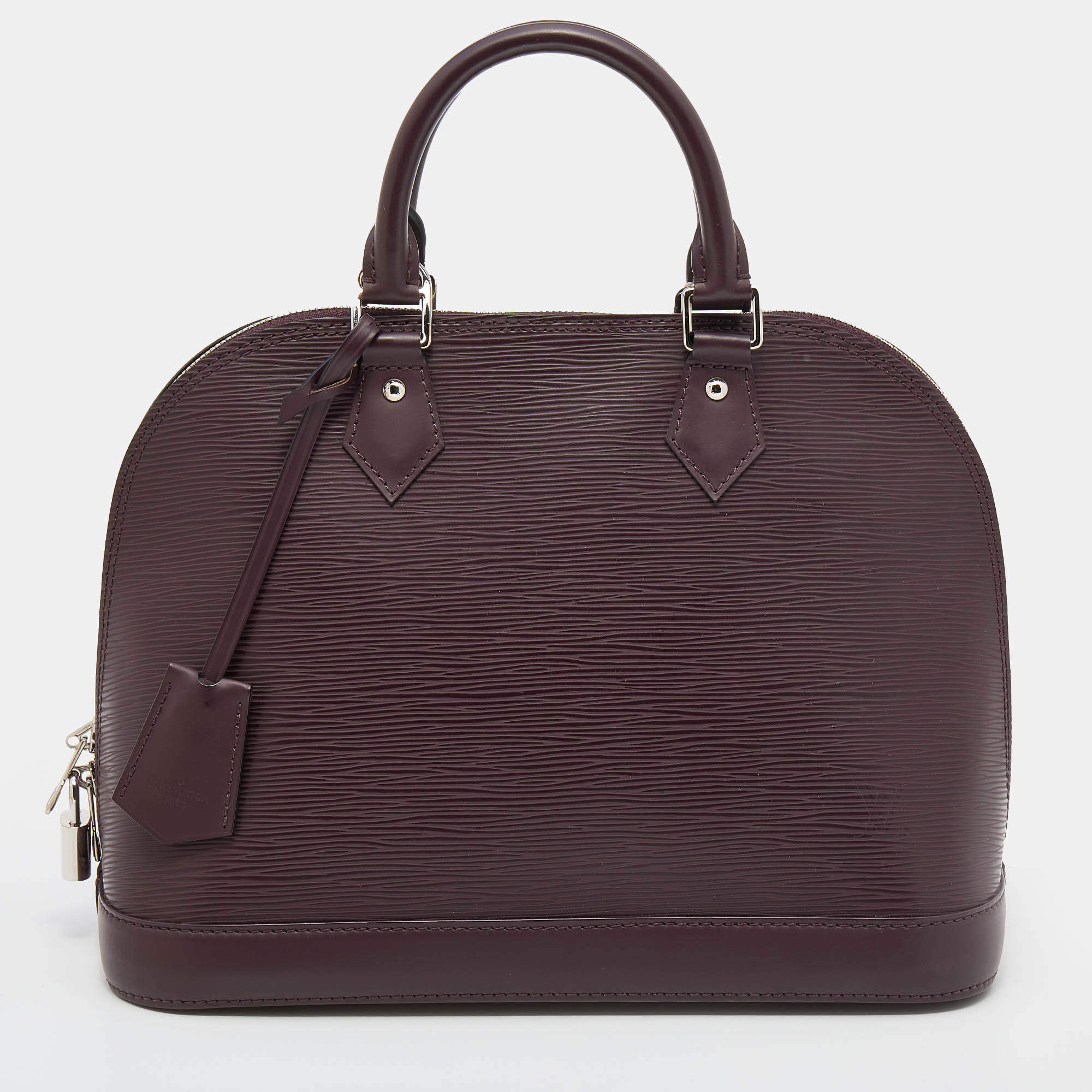 مملوكة مسبقًا حقيبة لوي فيتون ألما جلد إيبي برقوقي داكن متوسطة